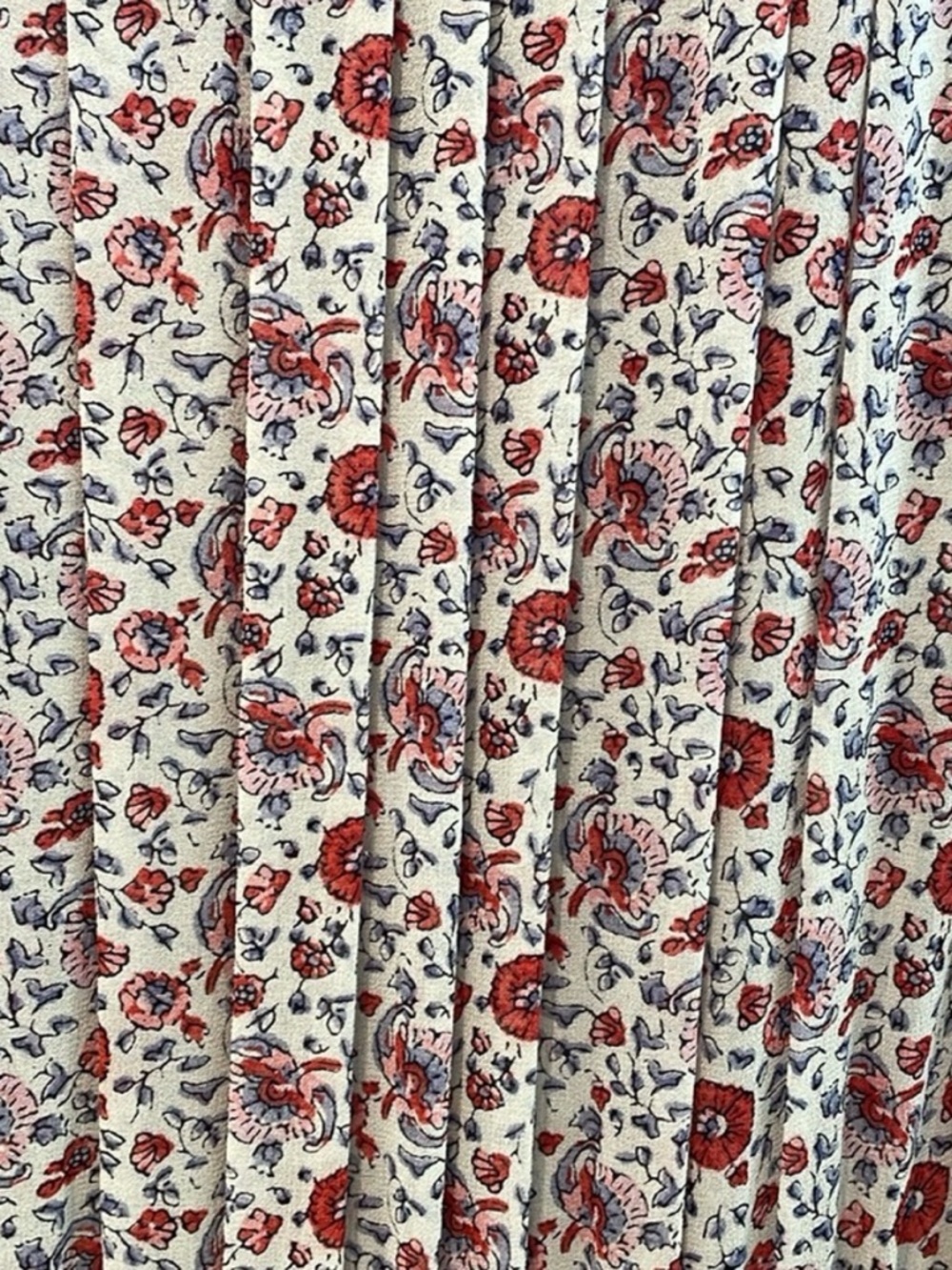 LoveShackFancy Granada Silk Mini Dress Red Floral Off Shoulder Ruffle Boho Small - Picture 7 of 10